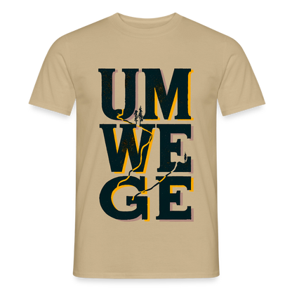 Umwege – Männer T-Shirt - Sandbeige