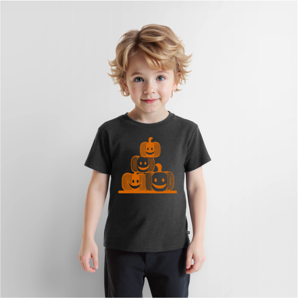 Happy Pumpkin Crew - Kinder Premium T-Shirt - Anthrazit meliert