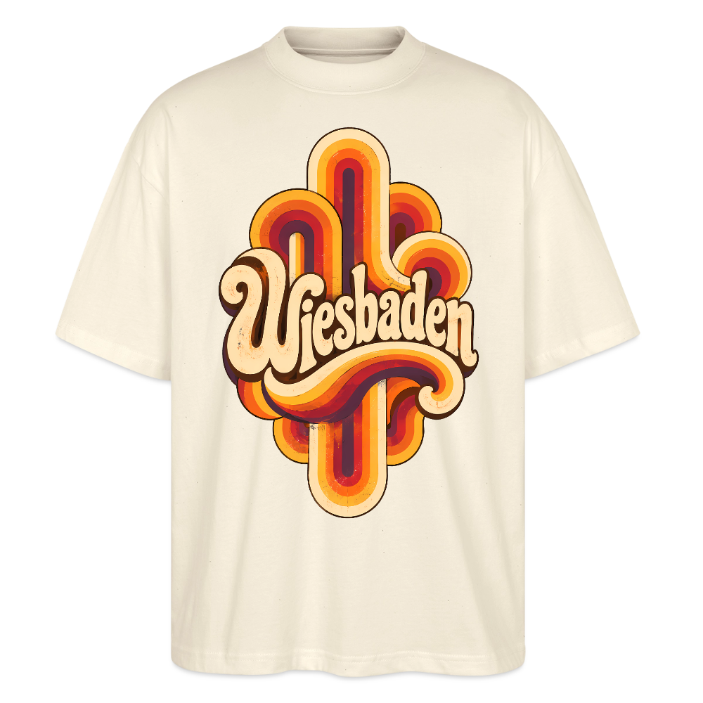 Wiesbaden Retro – Oversized Unisex Bio T-Shirt - Natur
