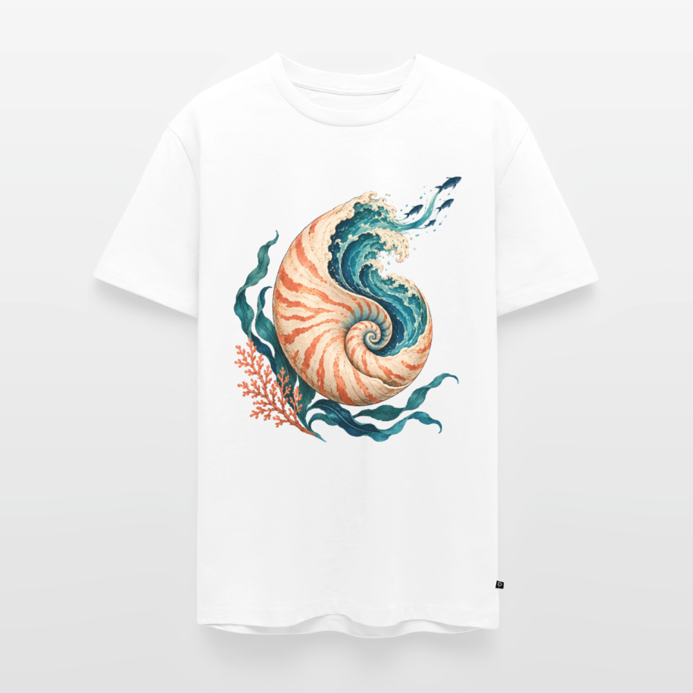 Nautilus Wave – Männer Premium T-Shirt - Weiß