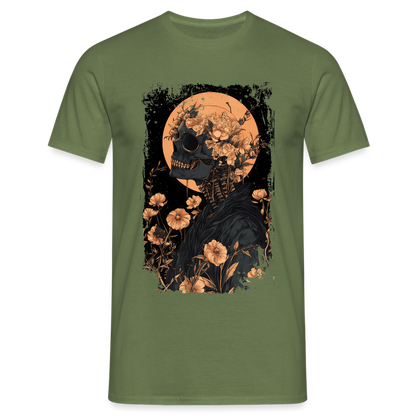 Boho Hippie Skelett im 60er, 70er Jahre Look - Männer T-Shirt - by Artful Alchemist