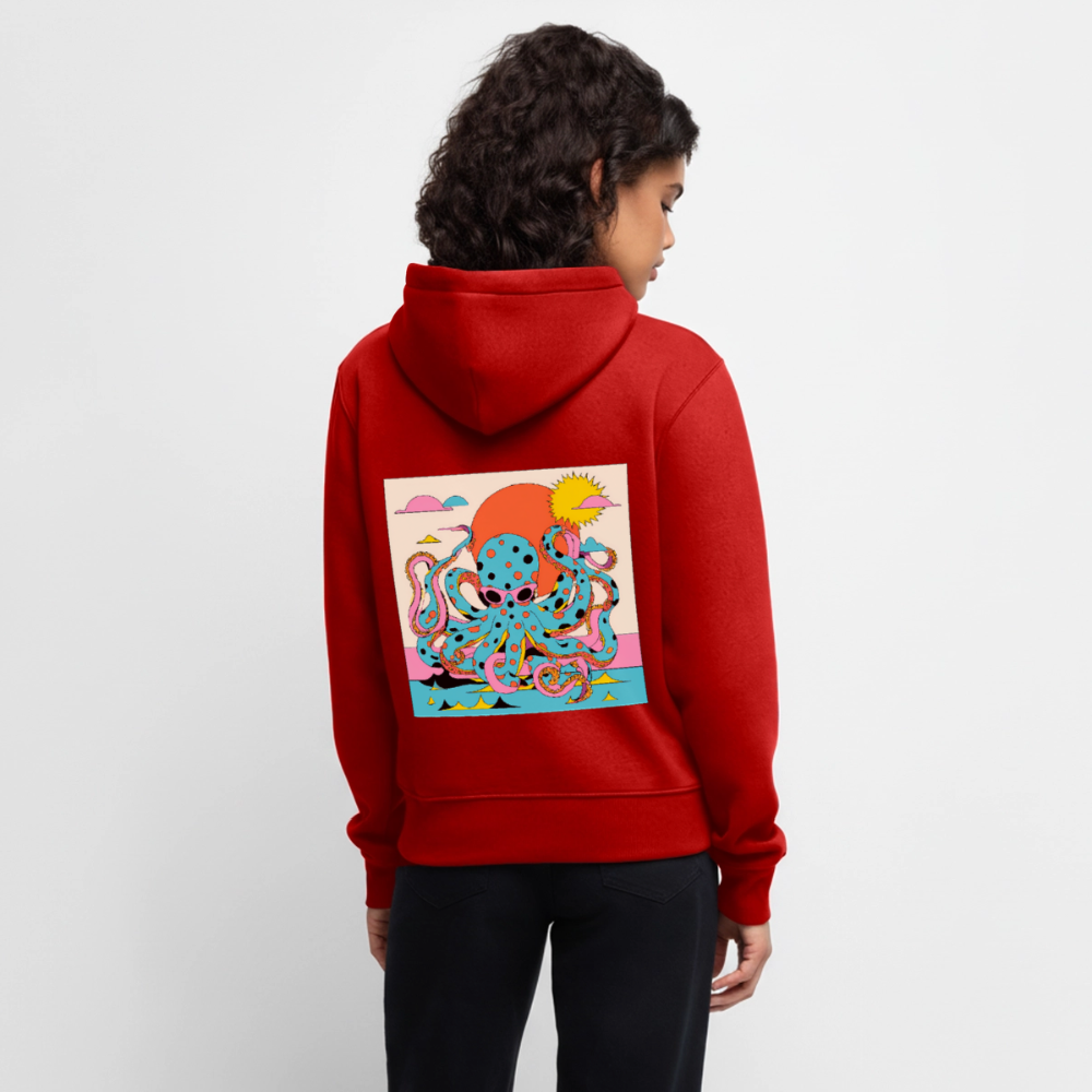 Octopus Summer – Retro Comic - Frauen Premium Bio Hoodie - by Artful Alchemist