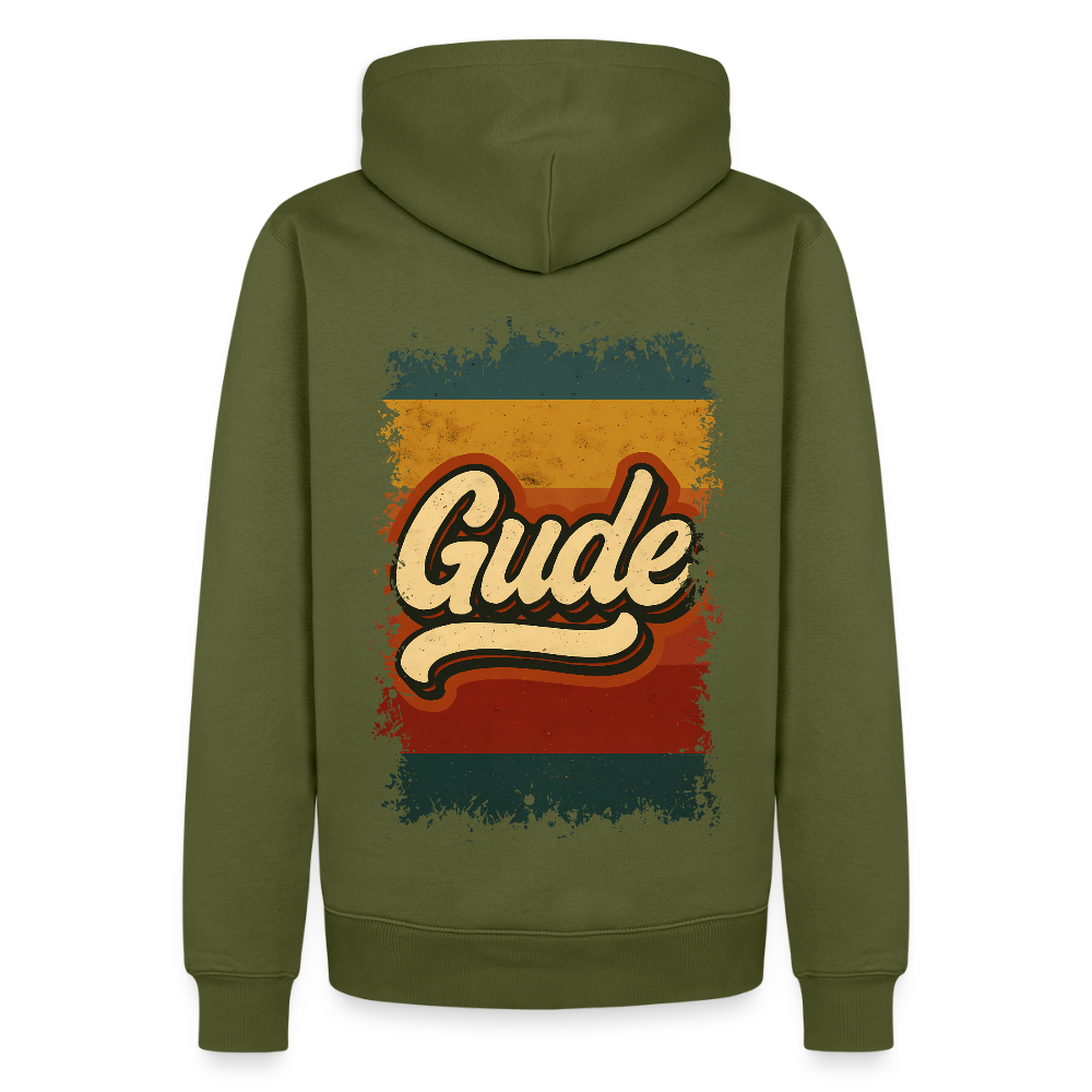 „Gude“ – Retro Look aus Hessen - Männer Premium Hoodie - Khaki
