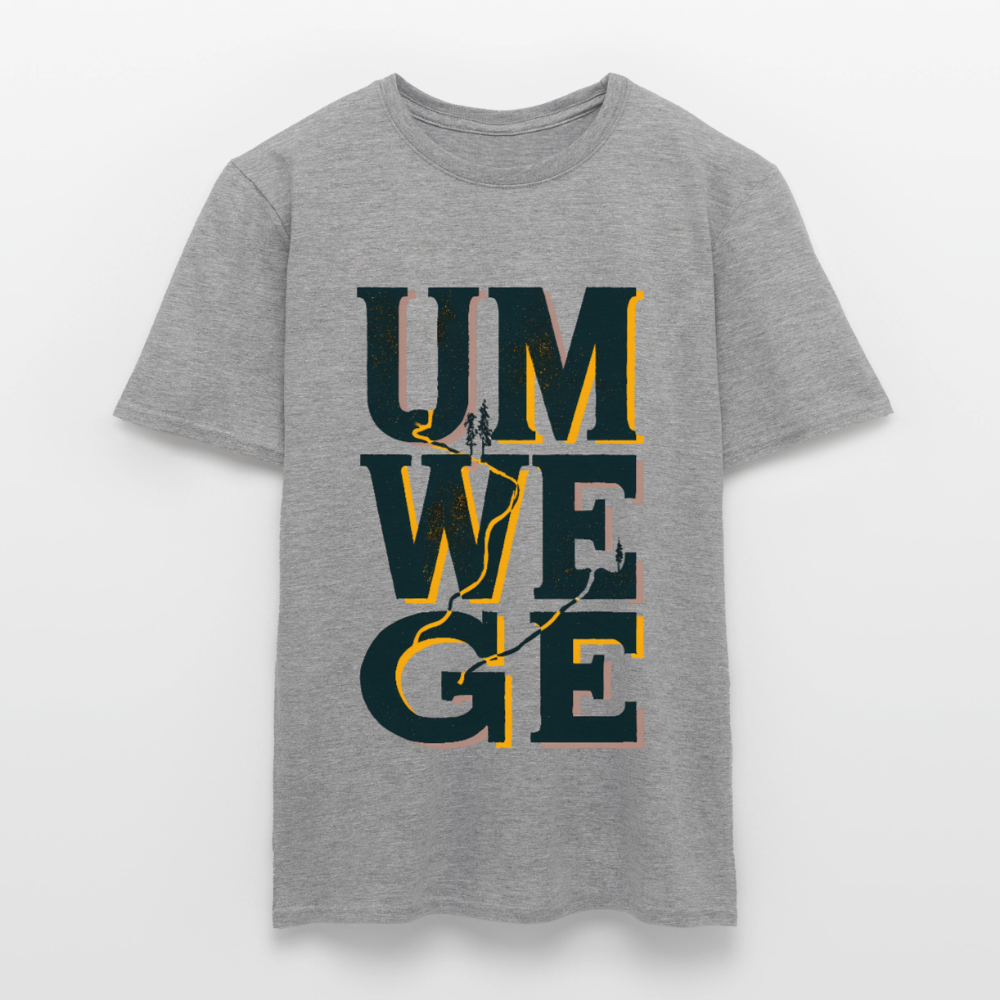 Umwege – Männer T-Shirt - Graphit meliert