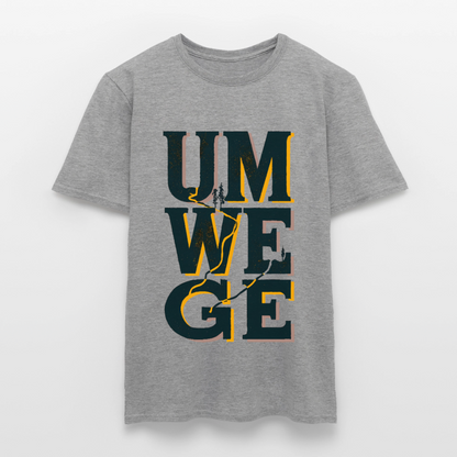 Umwege – Männer T-Shirt - Graphit meliert