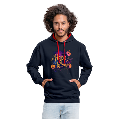 Happy Halloween mit Kürbissen als Schriftzug - Hoodie UNISEX - by Artful Alchemist