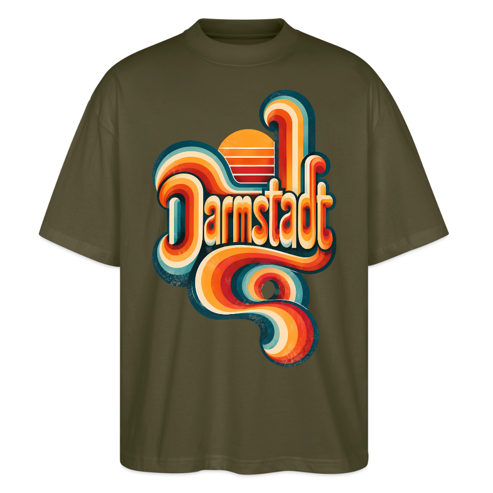Darmstadt Retro – Oversized Unisex Bio T-Shirt - Khaki