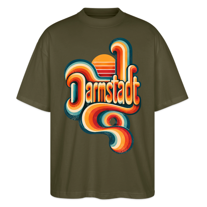 Darmstadt Retro – Oversized Unisex Bio T-Shirt - Khaki