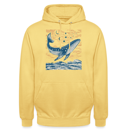 Kosmischer Wal – Retro Ocean Art - Unisex Hoodie - by Artful Alchemist