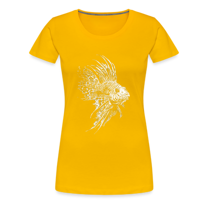 Rotfeuerfisch - Monochrom - Frauen Premium T-Shirt - by Artful Alchemist