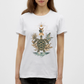 Sacred Turtle – Mondphasen - Frauen T-Shirt - Weiß