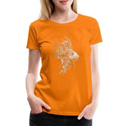 Rotfeuerfisch - Monochrom - Frauen Premium T-Shirt - by Artful Alchemist