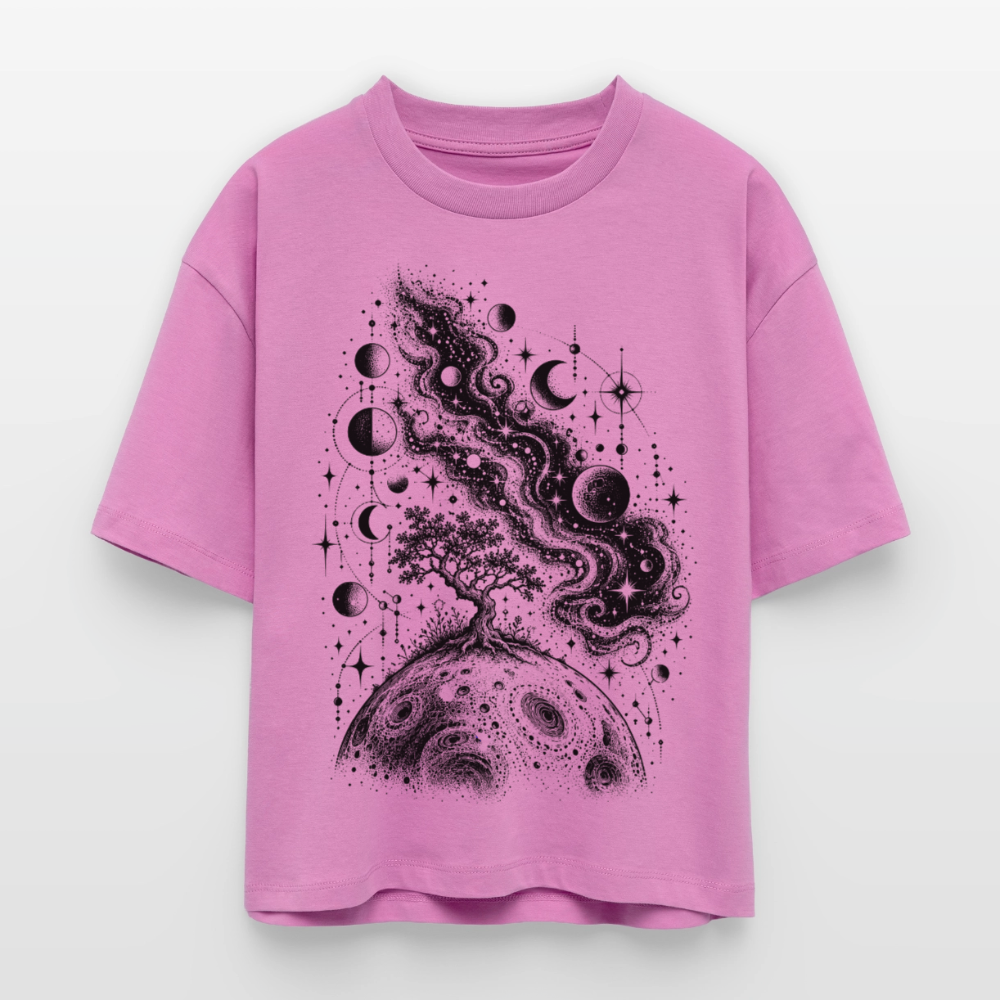 Kosmischer Baum – Frauen Boxy Bio-T-Shirt Nova - Pink
