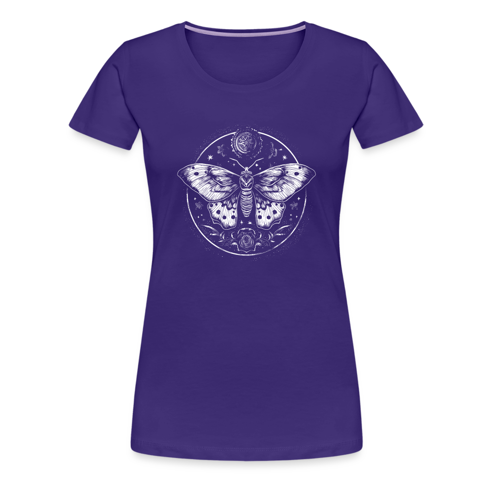 Mystische Motte, Falter mit magischen Details - Women Premium T-Shirt - Lila