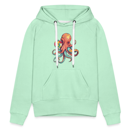 Lustiger Comic Oktopus mit Lollipop - Frauen Premium Hoodie - by Artful Alchemist