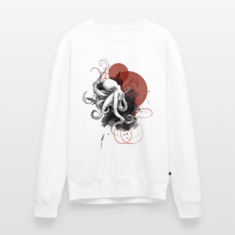 Oktopus Design – Tiefsee trifft Kunst - Männer Premium Pullover - Weiß
