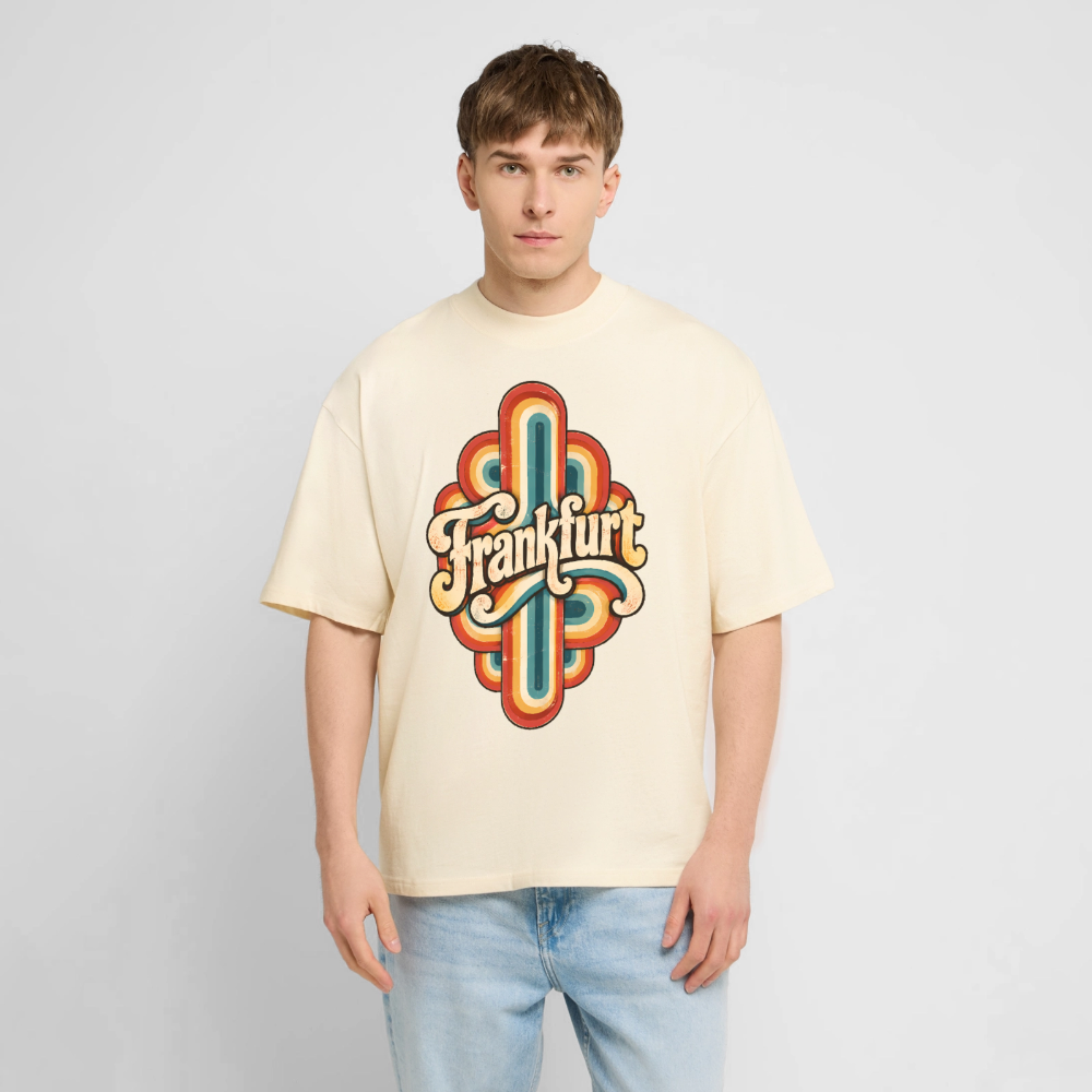 Frankfurt Retro – Oversized Unisex Bio T-Shirt - Natur