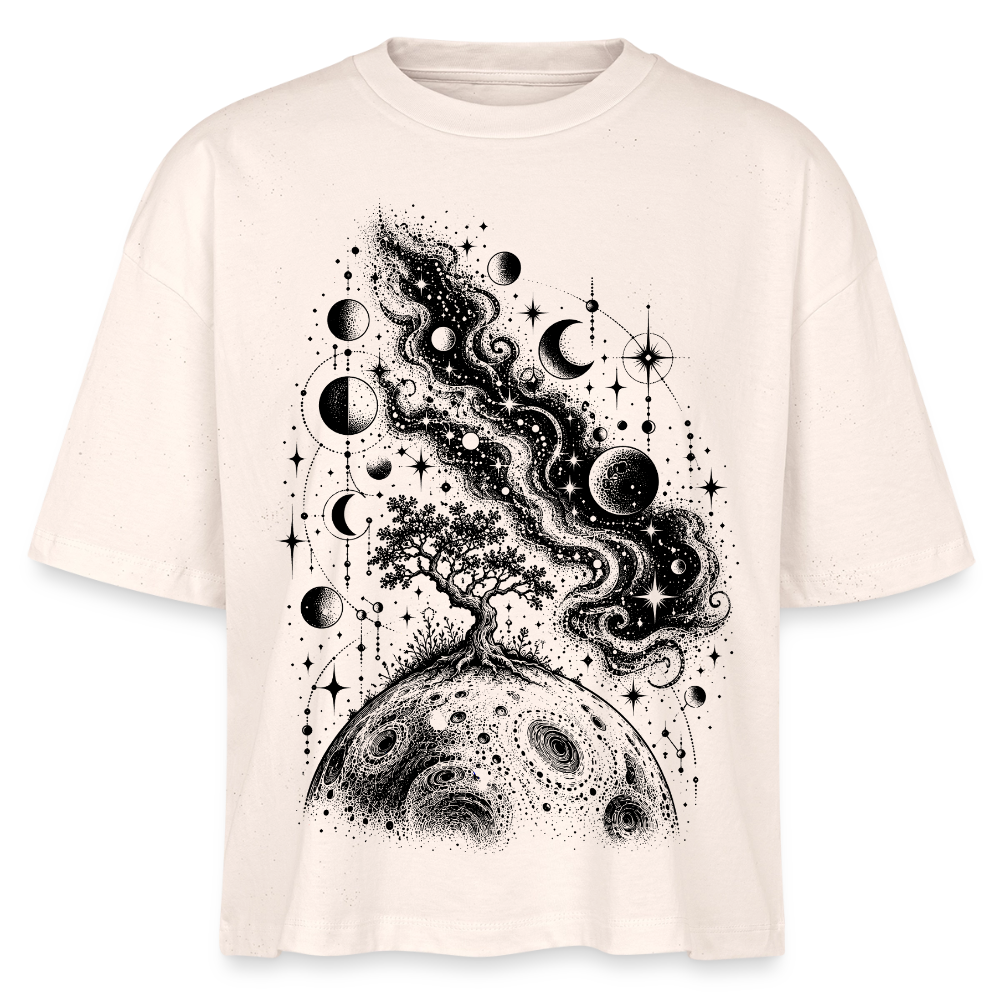 Kosmischer Baum – Frauen Boxy Bio-T-Shirt Nova - Natur