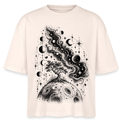 Kosmischer Baum – Frauen Boxy Bio-T-Shirt Nova - Natur