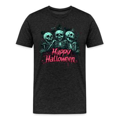 Gruselige Skelette, pink "Happy Halloween" - Männer Premium T-Shirt - by Artful Alchemist