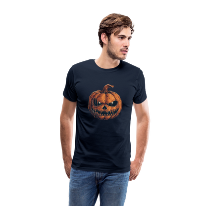 Gruseliger Horror Kürbis -Happy Halloween - Männer Premium T-Shirt - by Artful Alchemist
