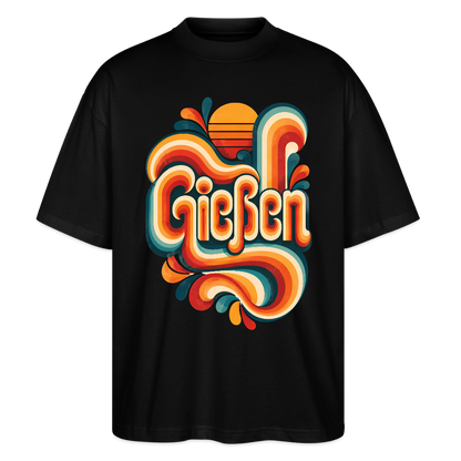 Gießen Retro – Oversized Unisex Bio T-Shirt - Schwarz