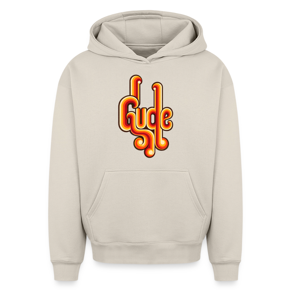 Gude Retro – Oversized Heavyweight Unisex Hoodie - Beige