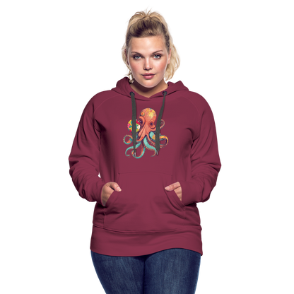 Lustiger Comic Oktopus mit Lollipop - Frauen Premium Hoodie - by Artful Alchemist