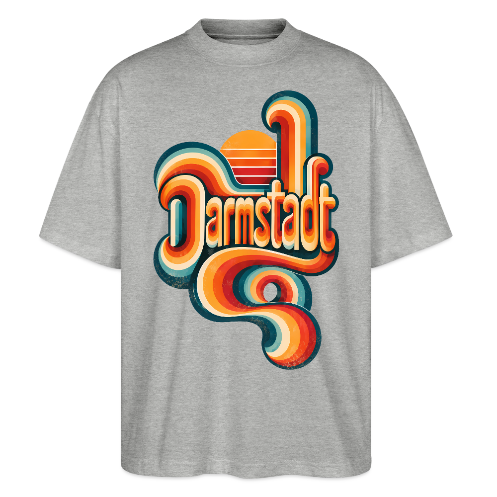 Darmstadt Retro – Oversized Unisex Bio T-Shirt - Grau meliert