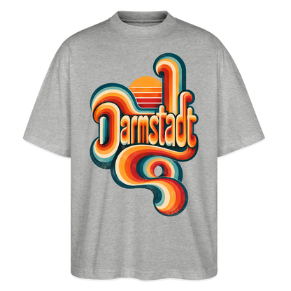 Darmstadt Retro – Oversized Unisex Bio T-Shirt - Grau meliert