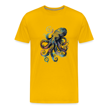 Cooler Wasserfarben Aquarell Oktopus - Männer Premium T-Shirt - by Artful Alchemist