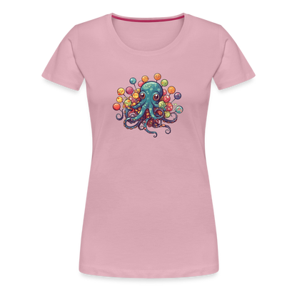 Lustiger Comic Oktopus mit Lollipops - Frauen Premium T-Shirts - by Artful Alchemist