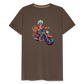 Coole alte Biker Oma - Motorrad Omi  - Männer T-Shirt - Edelbraun