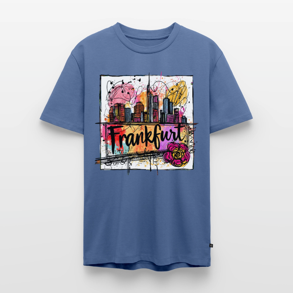 Frankfurt Skyline - Männer Premium T-Shirt - Taubenblau