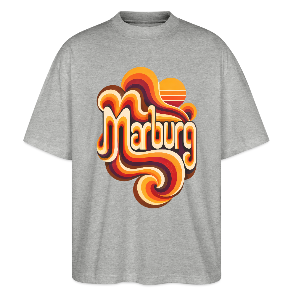 Marburg Retro – Oversized Unisex Bio T-Shirt - Grau meliert