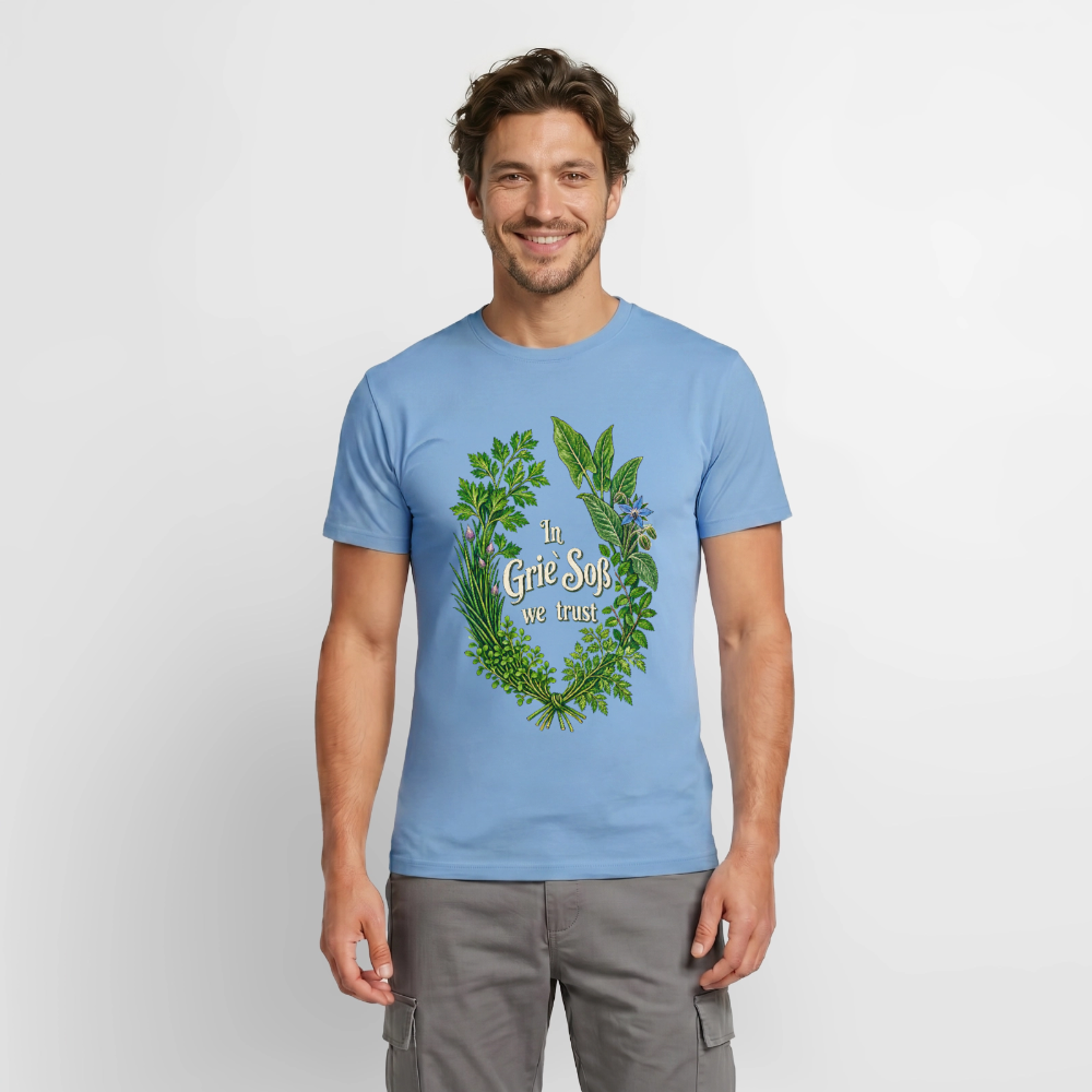 In Grie` Soß we trust - Männer T-Shirt - Carolina Blue