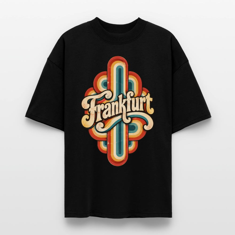 Frankfurt Retro – Oversized Unisex Bio T-Shirt - Schwarz