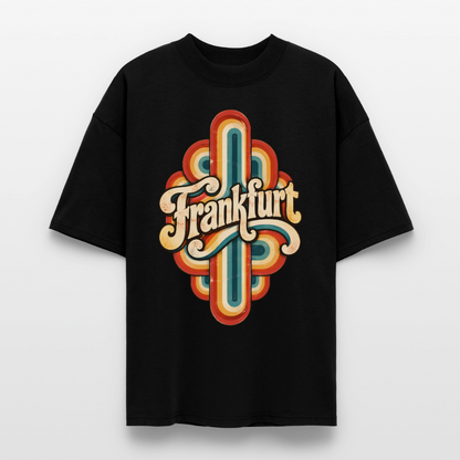 Frankfurt Retro – Oversized Unisex Bio T-Shirt - Schwarz