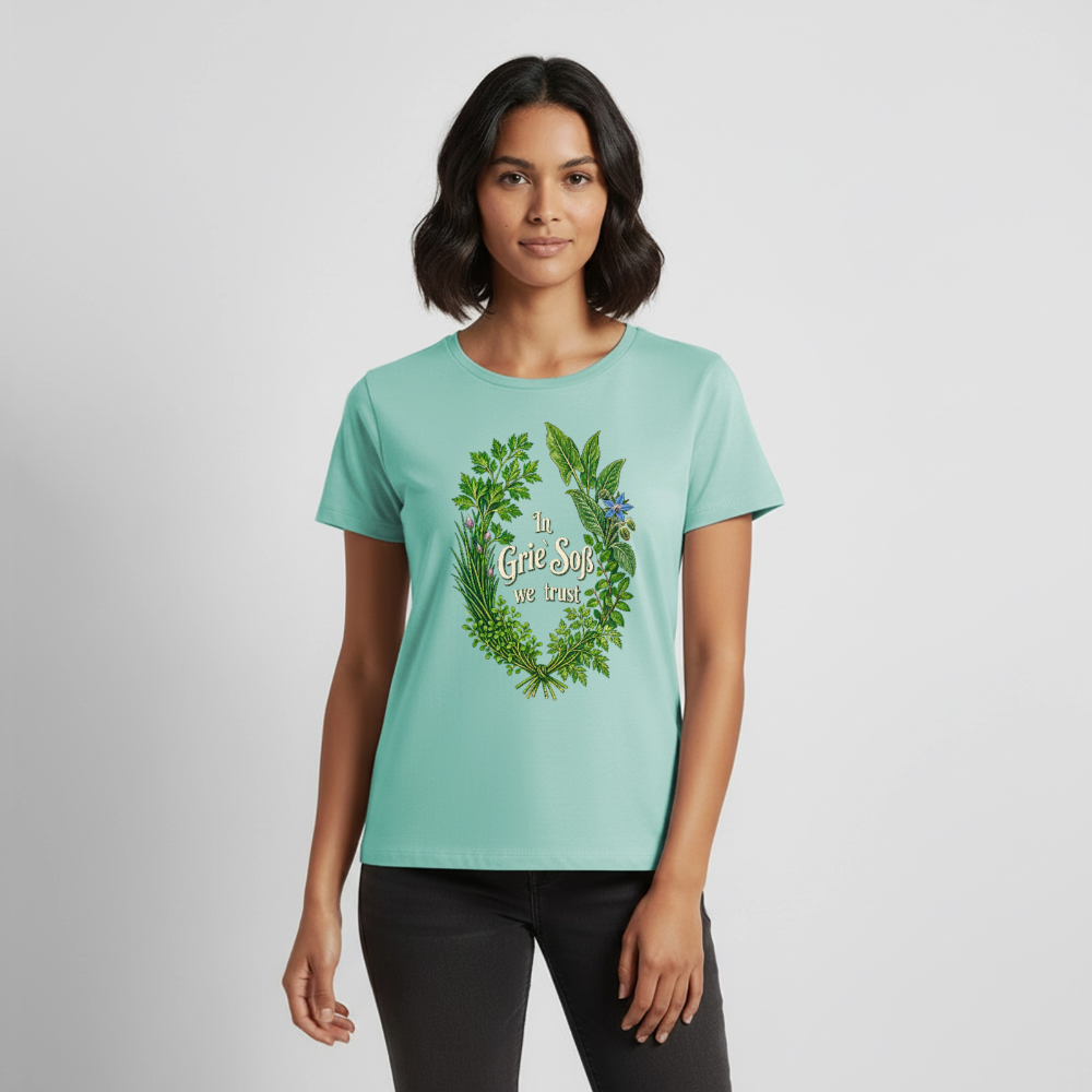 In Grie’ Soß We Trust - Frauen Premium T-Shirt - Mint 