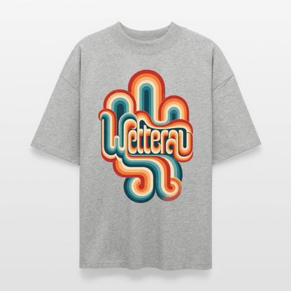 Wetterau Retro – Oversized Unisex Bio T-Shirt - Grau meliert