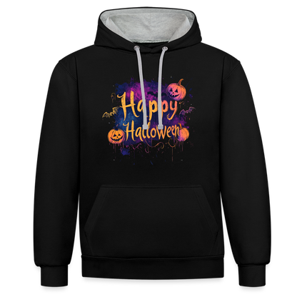 Happy Halloween mit Kürbissen als Schriftzug - Hoodie UNISEX - by Artful Alchemist