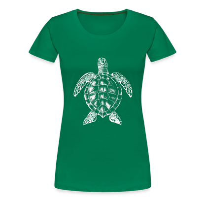 Meeresschildkröte - Monochrom - Frauen Premium T-Shirt - by Artful Alchemist