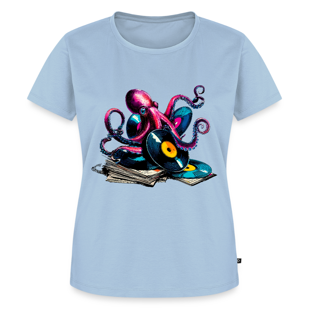 DJ Oktopus – Wenn Tiefsee auf Vinyl trifft - Frauen Premium T-Shirt - Hellblau
