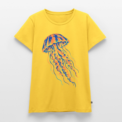 Jellyfish Ink – Frauen Premium T-Shirt - Sonnengelb
