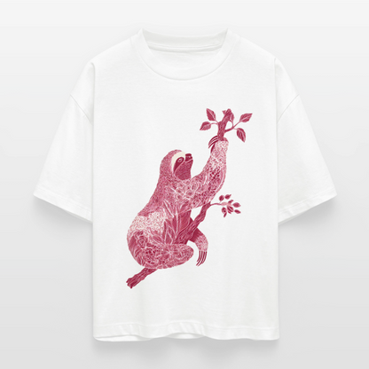 Floral Slowdown – Faultier Kunst - Stanley/Stella Frauen Boxy Bio-T-Shirt Nova - by Artful Alchemist
