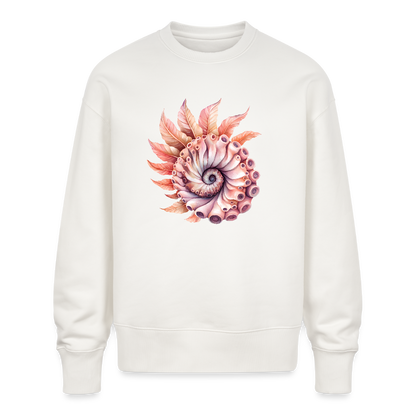 Fedriger Tentakel Nautilus - Goldener Schnitt - Stanley/Stella Unisex Oversize Bio Pullover RADDER - OFF WHITE