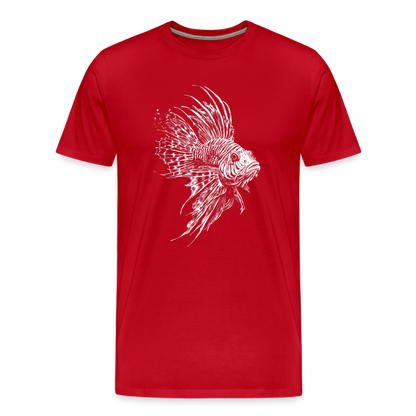 Rotfeuerfisch - Monochrom - Männer Premium T-Shirt - by Artful Alchemist