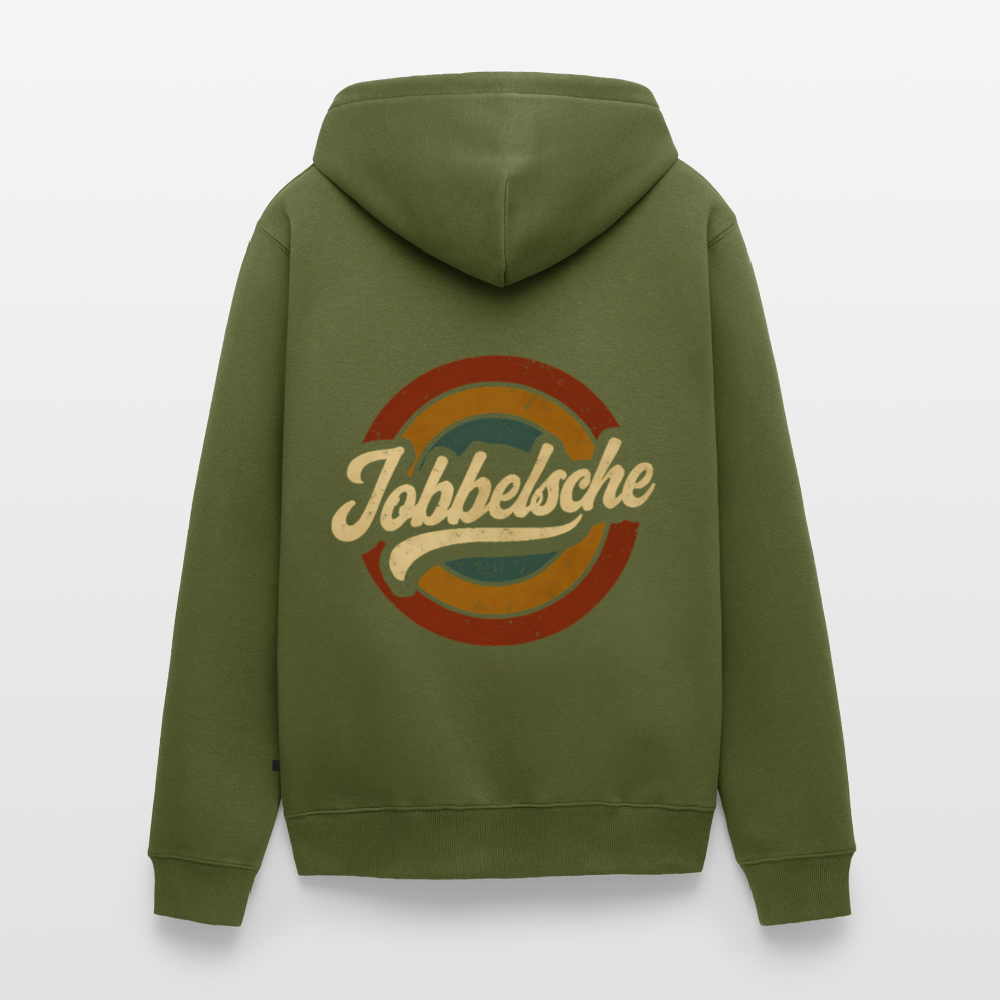 Jobbelsche Retro - Hessisch Mundart - Männer Premium Kapuzen Jacke - Khaki