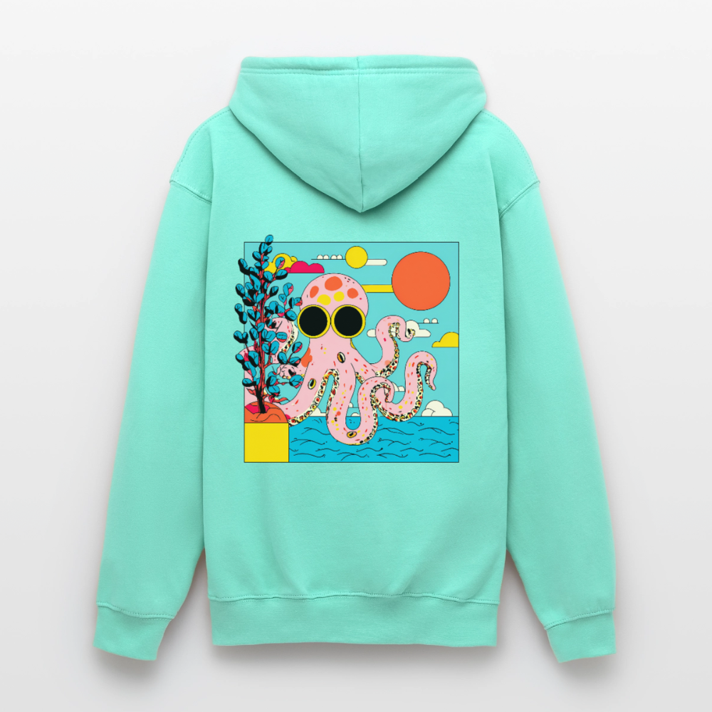 Summer Reef – Pink Octopus - Unisex Hoodie - by Artful Alchemist