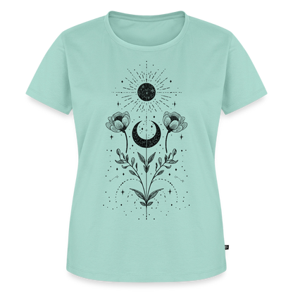 Celestial Bloom – Boho Moon & Sun - Frauen Premium T-Shirt - by Artful Alchemist